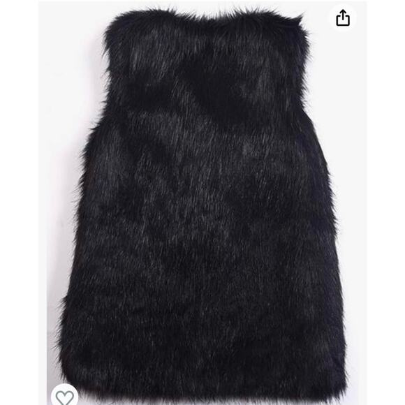NWT Youhan Women's Faux Fur Vest Coat Sleeveless Jacket size xs - Picture 3 of 12
